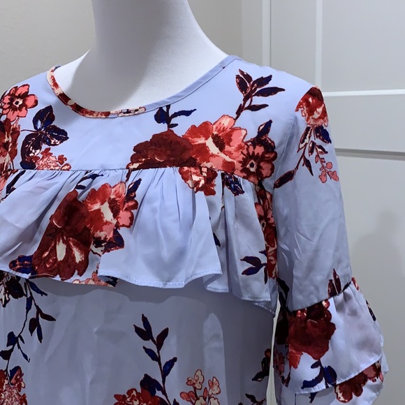 Living Doll LA Floral Ruffle Blouse - Picture 3 of 8